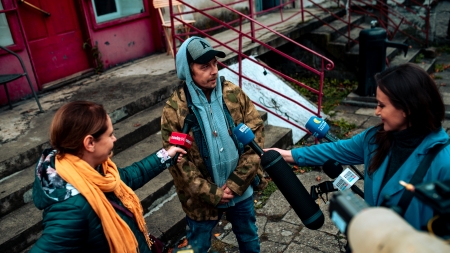 Podczas planu zdjęciowego filmu "Wróbel" reż. Marcin Janos-Krawczyk