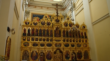 Przemyśl, zabytkowy ikonostas z 2 poł. XVII w., Aktron CC BY 3 0, Wikimedia Commons