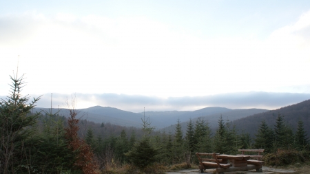 Widok z Chaty Rebrowa, jesień 2021, fot. Anita Drąg-Rutkowska, Podkarpacka Komisja Filmowa