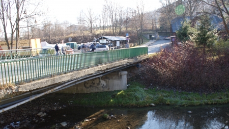 Ustrzyki Dolne, ul. Nadbrzeżna, most nad rzeką Strwiąż, fot. Anita Drąg-Rutkowska, Podkarpacka Komisja Filmowa