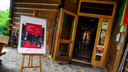 Kino Końkret podczas Otwarcia Podkarpackiego Szlaku Filmowego w Bieszczadach, lipiec 2022, fot. Michał Woźny, Podkarpacka Komisja Filmowa